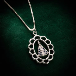 Gargantilha Feminina Nossa Senhora Prata 925 Elegante