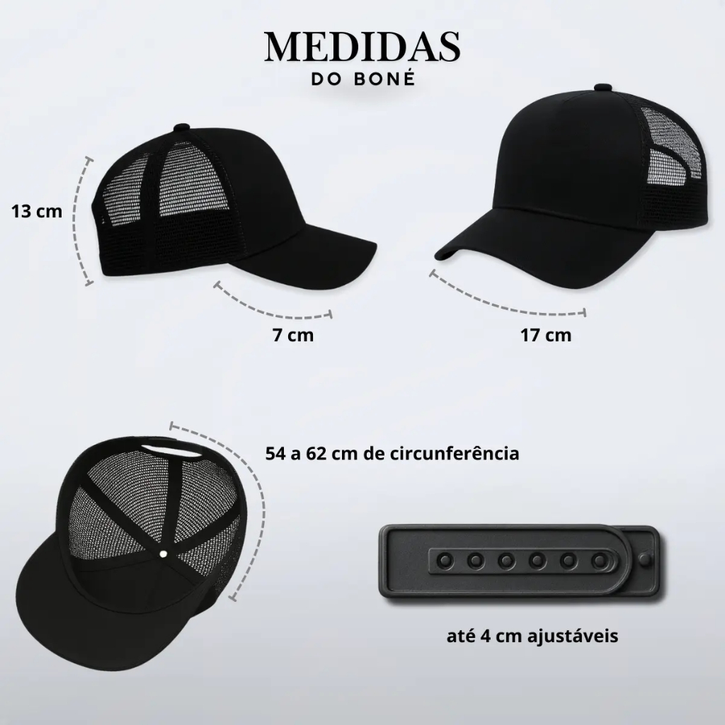 Boné Trucker Telinha Segurança Privada Ajustável Confortável mod nov