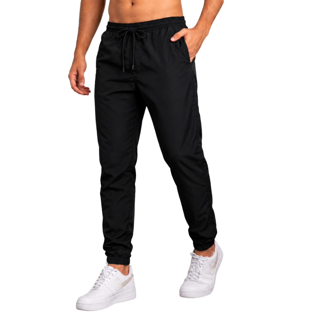Calça Masculina Tactel Com Elastano Esportiva Academia Caminhada Corrida Leve Confortável