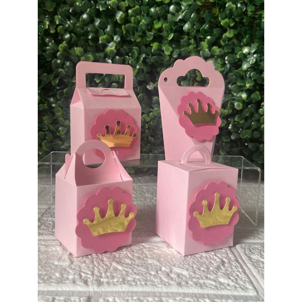 Kit Caixinhas Realeza, Lembrancinhas Realeza, Coroa Princesa, personalizados realeza, Caixinhas rosa, decoração realeza