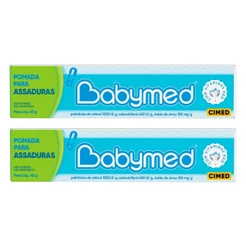 Kit 2 Pomadas Para Prevenção De Assaduras Babymed Azul 45g