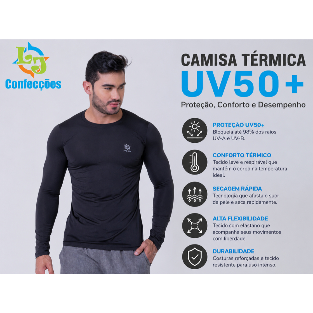 CAMISAS TÉRMICAS MANGA LONGA UNISSEX, PROTEÇÃO UV50+, SEGUNDA PELE CAMISAS ACADEMIA