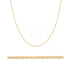 Colar Rommanel - Antialérgico - Banhado Ouro 42 Cm Original Fio Cadeado ou Infantil 531638