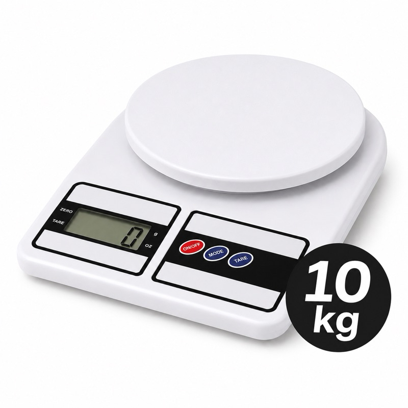 Balança de Cozinha Digital Até 10kg com Tara Alta Precisão para Alimentos