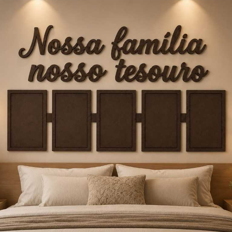 Quadro de Foto MDF Pintado 10x15 Quadro Porta Retrato Parede Decorativo Mdf Foto Família Decoração Abençoado Por Deus