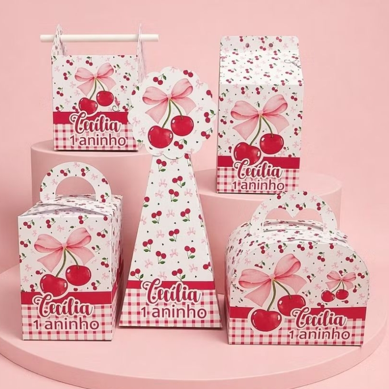 Kit Lembrancinhas personalizados Cerejinha para festa infantil enfeites Cereja