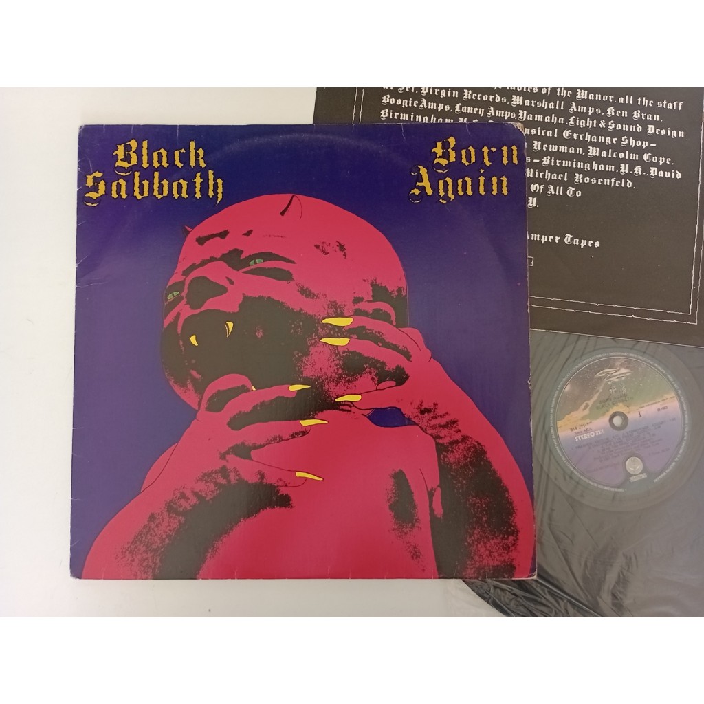 Black Sabbath - Born Again em LP vinil nacional com encarte Ian Gillan Tony Iommi Trashed Zero The Hero