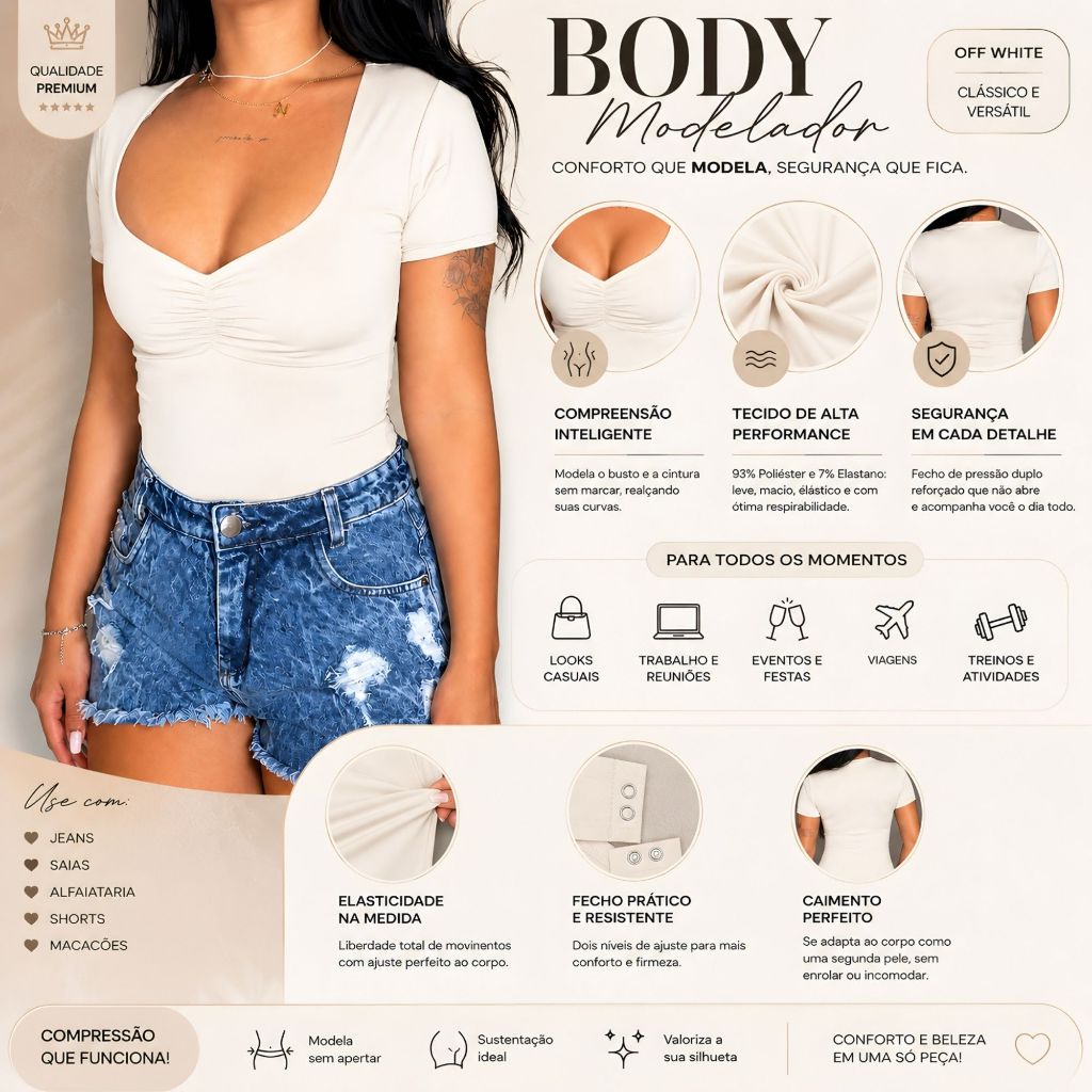 BODY FEMININO MANGA CURTA DECOTE V FRANZIDO JUSTO DRAPEADO SENSUAL PROMOÇÃO