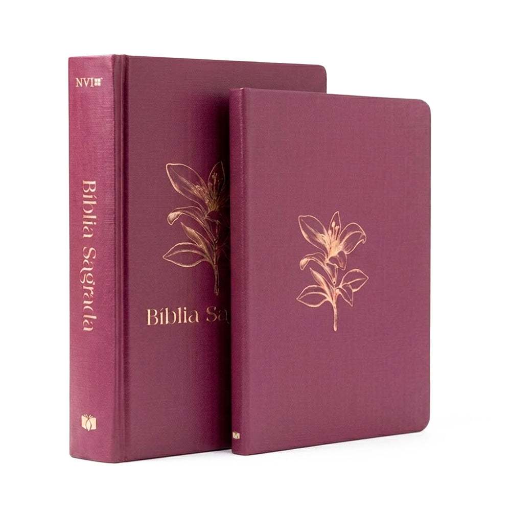 Kit Livro Bloco de Anotações | Capa Brochura e Bíblia Sagrada Feminina | NVI | Letra Normal | Capa Dura