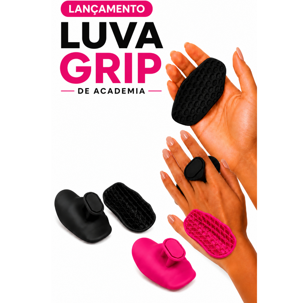 Luva Grip Academia Silicone Antiderrapante para Musculação Crossfit Levantamento de Peso Proteção Contra Calos Unissex