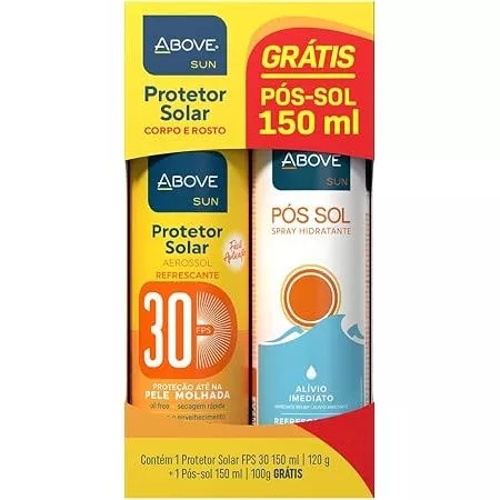 Protetor Solar Spray FPS 30 + Pós Sol Above Kit Completo