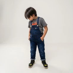 Macacão Jeans Infantil masculino com Ajuste Confortável jardineira menino – 02 ao 12 anos roupa guri