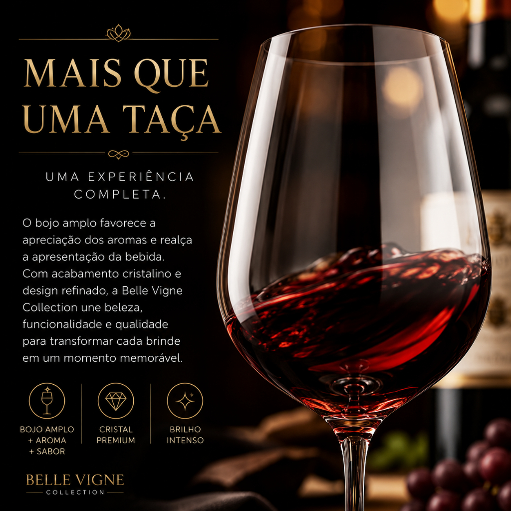 Jogo 6 Taças de Cristal para Vinho 615ml Pasabahce Premium Transparente — imagem 2 de 2