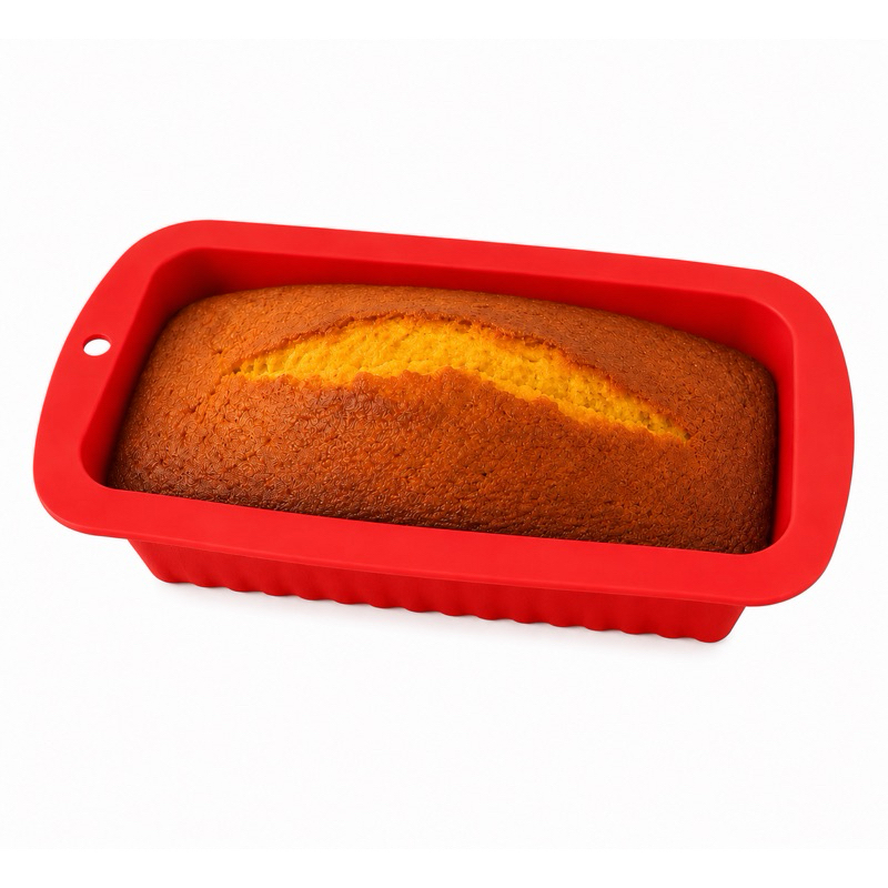 FORMA DE SILICONE PARA PÃO E BOLO ANTIADERENTE VERMELHA