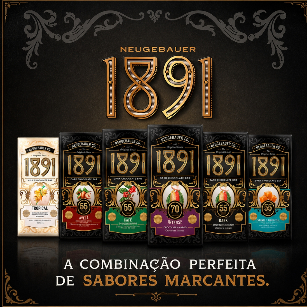 Tablete Barra de Chocolate Bar 1891 Neugebauer 90g