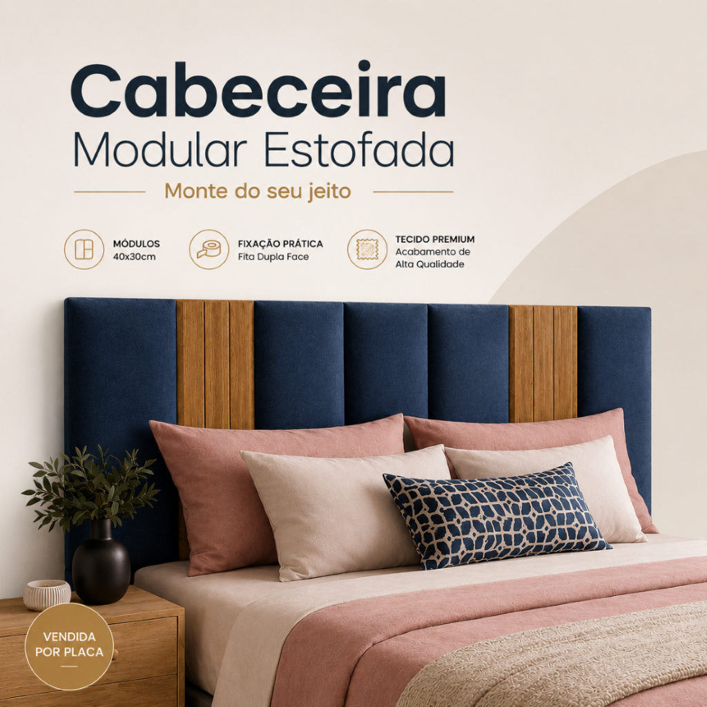 Cabeceiras de Cama Premium + Ripado de Parede Decorativo Cama Casal Box Queen King