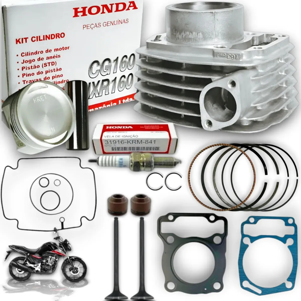 Kit Cilindro Motor Cg Titan Fan Bros 160 Original Honda 06121KVS305 (BRINDES)