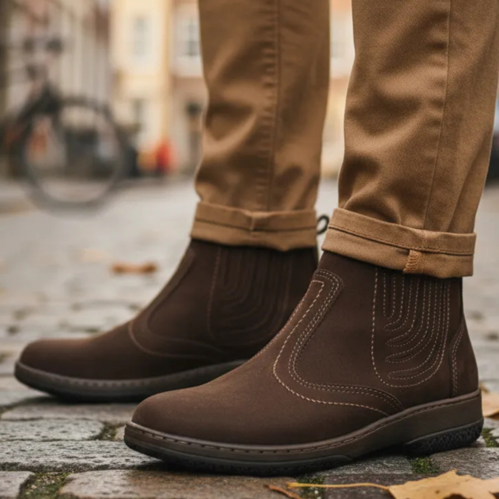 Bota Country Casual Social Masculina Cor Marrom Escuro Botina Trabalho Serviço Passeio Macia 2520