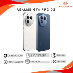 Realme GT8 PRO 5G, Versão Global, 512GB e 16GB RAM, Processador Snapdragon 8 Elite Gen 5, Bateria 7000mAh