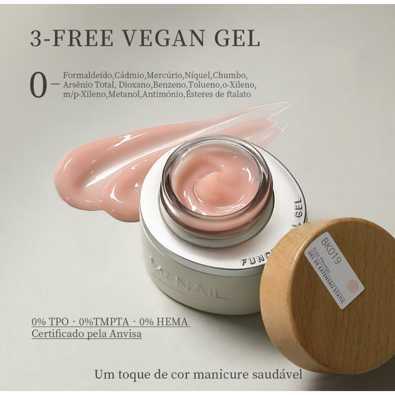Gel Construtor MR NAIL Funcional 30g Sem Hema Sem TPO Alta Qualidade