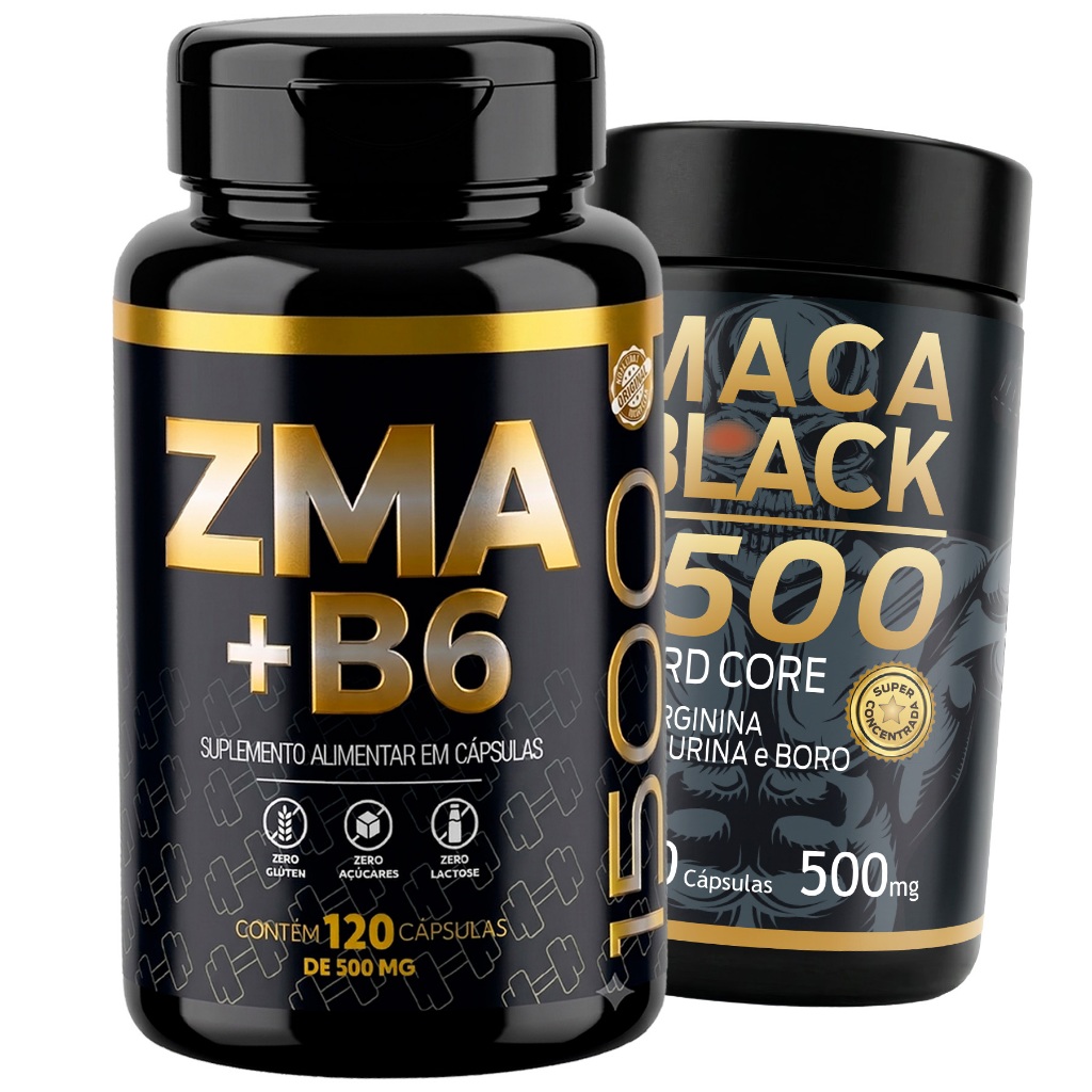 Kit ZMA 120caps + Vitaminas e Minerais Black 120 capsulas Boro Premium