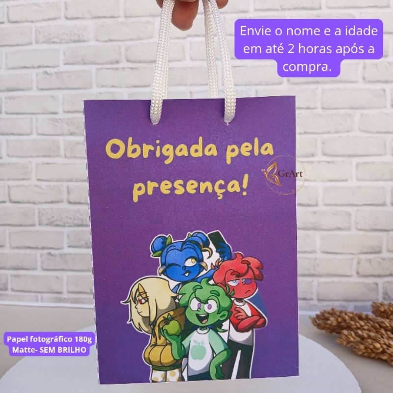 Sacolinha Personalizada Mundo Torajo Surpresa Lembrancinha Aniversário- Desmontada
