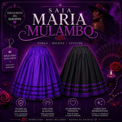 Saia Básica Religião Pombo Gira Pombagira Maria Mulambo Umbanda Candomblé