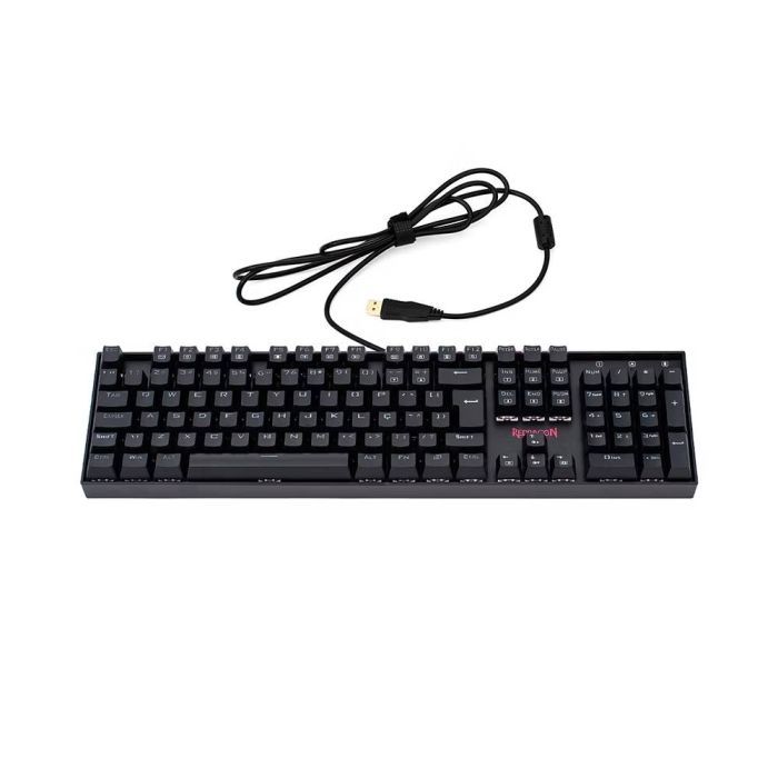 Teclado Mecânico Gamer Redragon Mitra Single Color K551-1 Switch Azul LED Vermelho USB ABNT2 - Preto — imagem 2 de 2