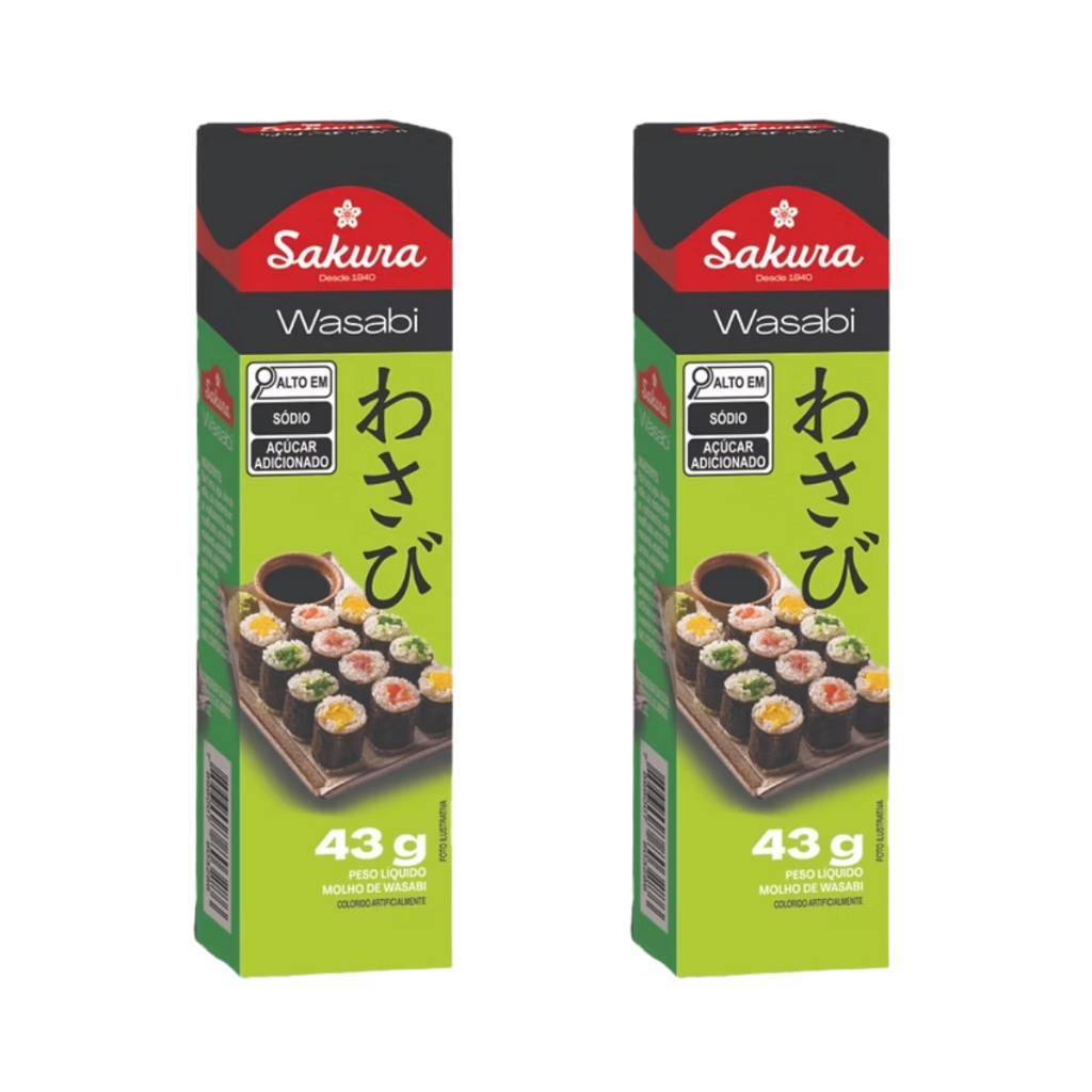 Kit 2un Wasabi em Pasta Sakura 43g