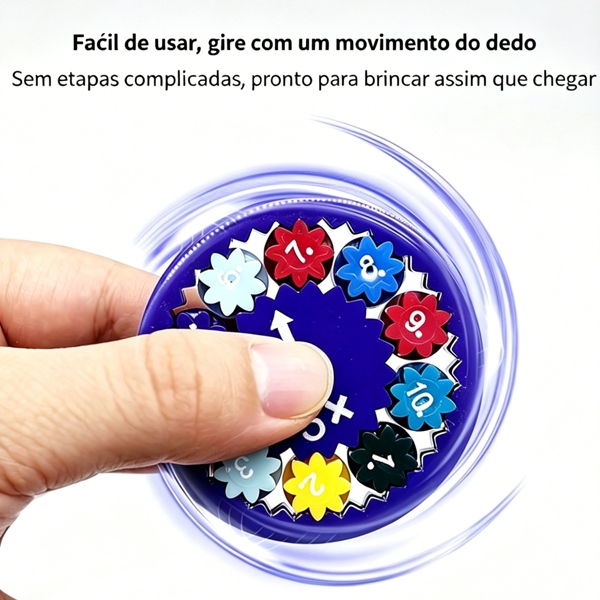 Spinner Educativo Tabuada Matemática Brinquedo Anti Estresse Fidget Criança Alivia Ansiedade Cor Aleatória