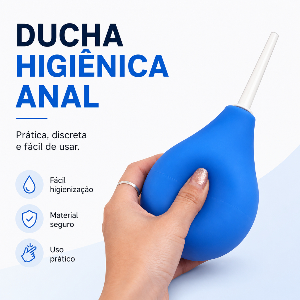 Ducha Higiênica Anal Íntima Unissex 220ml Chuca com Bico Removível para Limpeza Íntima