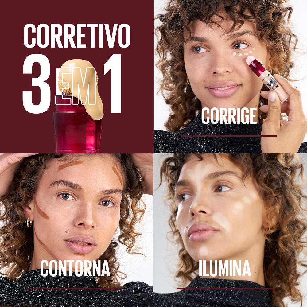 Corretivo Líquido Multiuso de Alta Cobertura e Fórmula Vegana, Instant Age Rewind Eraser Maybelline NY 6ml · foto 2