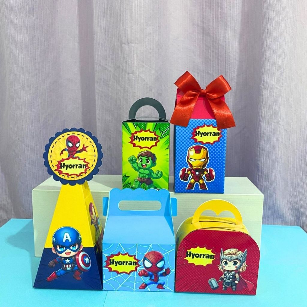 Kit Festa Vingadores Baby Caixinhas personalizadas -Pegue e Monte -  Lembrancinha de festa Infantil aniversário.