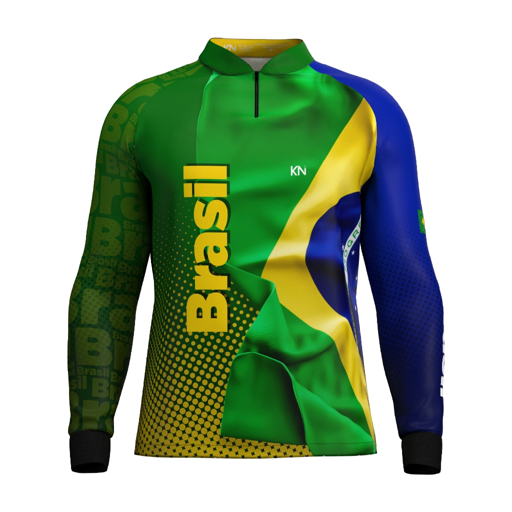 Camiseta Pesca Patriota Brasil DRY SOFT Masculina Proteção Solar UV50 — imagem 2 de 2