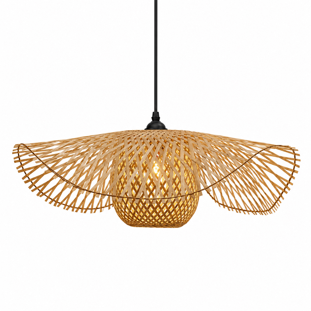 Pendente Luminária Vero Veneza em Bambu 53x20 cm