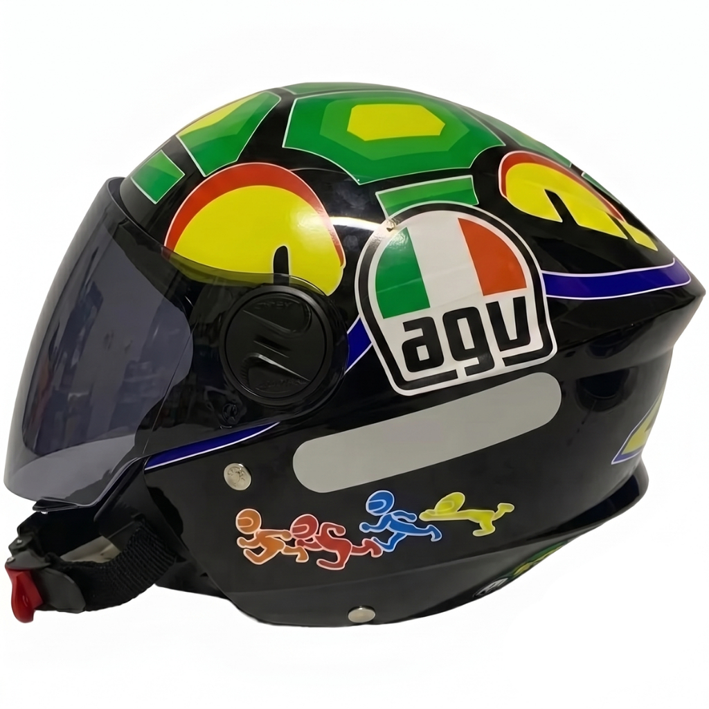 Capacete Aberto Personalizado New Liberty 3 Tartaruga Viseira Fumê · foto 2