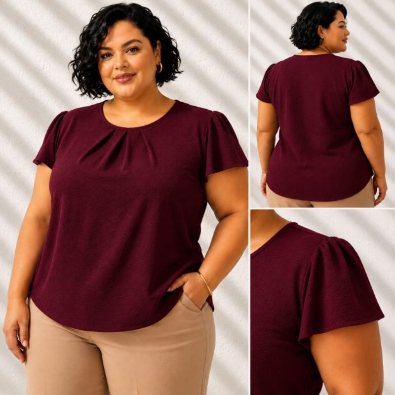 Blusa Feminina Elegante /Plus SIZE Caimento que veste Bem Valoriza sua curvas Duna G1 G2 e G3 /não amassa