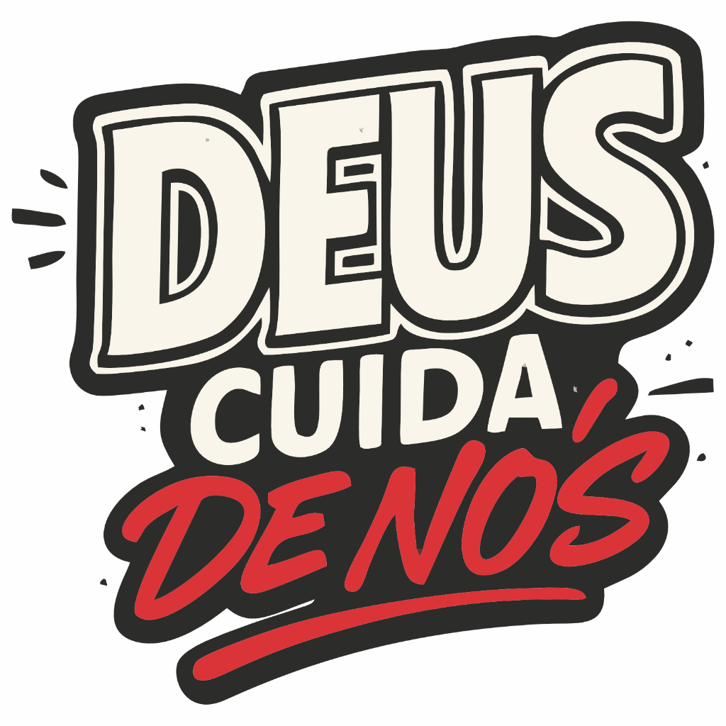 Adesivo Deus Cuida de Nós Religioso Gospel Universal Carro Moto AD1244