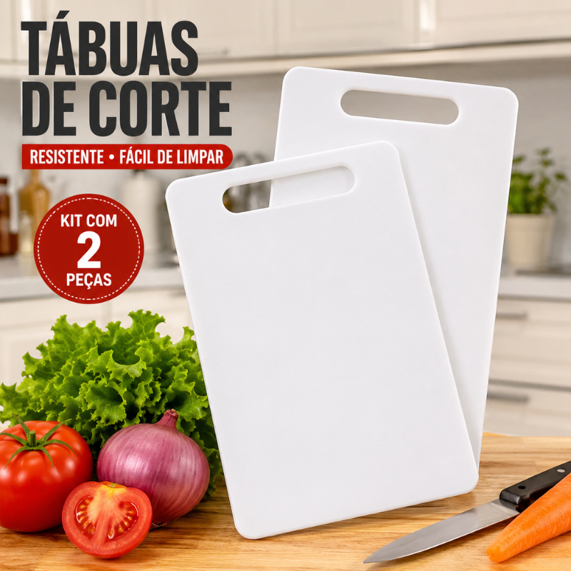 Kit 2 Tábuas Tábua Para Corte De Carne De Plástico Cozinha-top chef 3993|3992| Promoção
