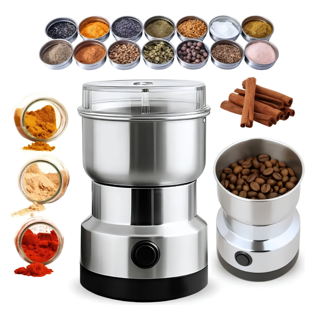 Imagem Moedor de Café Elétrico 127V/220V 8 Lâminas 240W 41000RPM Aço Inox para Café Especiarias