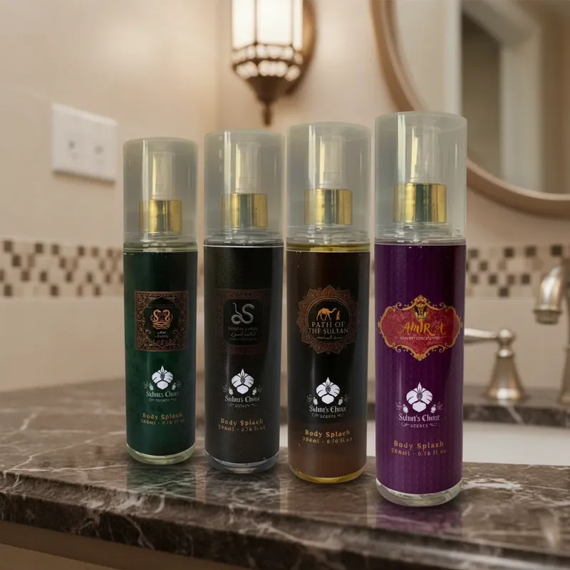 Kit 4 Body Splash Quatro Reinos da Perfumaria Árabe Sultan's Choice Scents