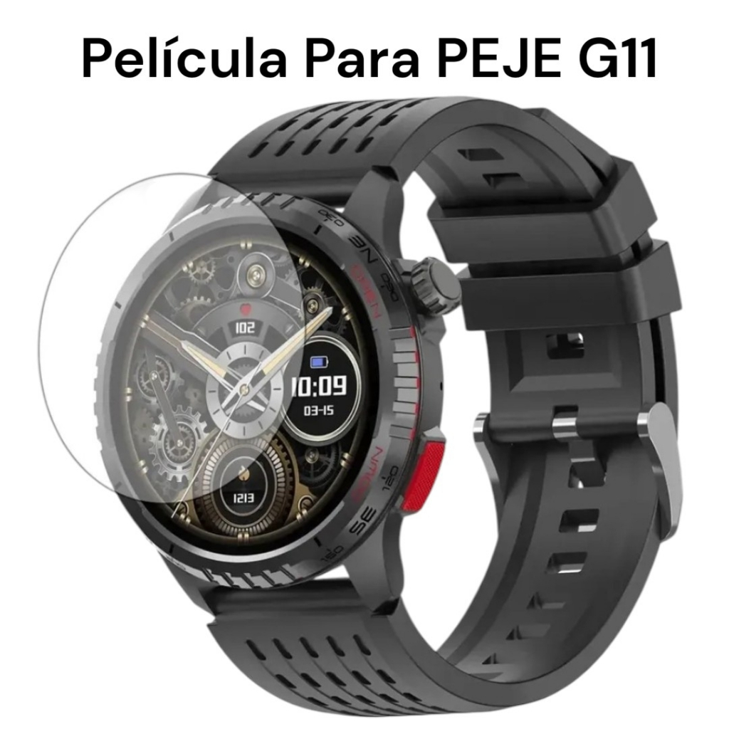 Kit 3 Pelicula Vidro Compativel Para Smartwatch Peje G11 Vidro Temperado