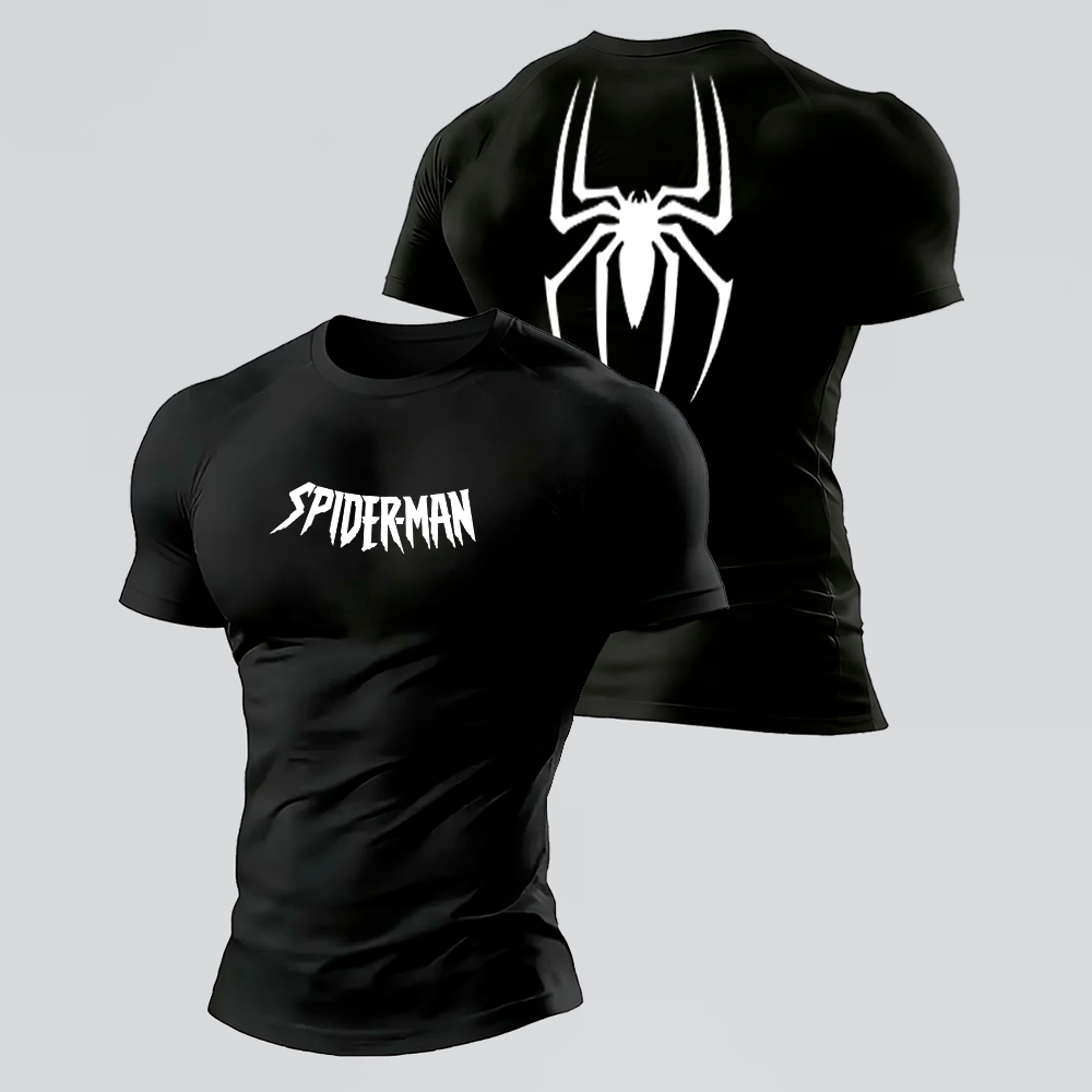 Camiseta Compressão Masculina Spider-Man Homem Aranha Novo Dia Lançamento Academia Fitness