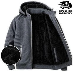 Casaco Moletom Masculino Neopreme Peluciada Grosso Com Capuz Inverno Quente Blusa Jaqueta Frio Casual Premium Básica