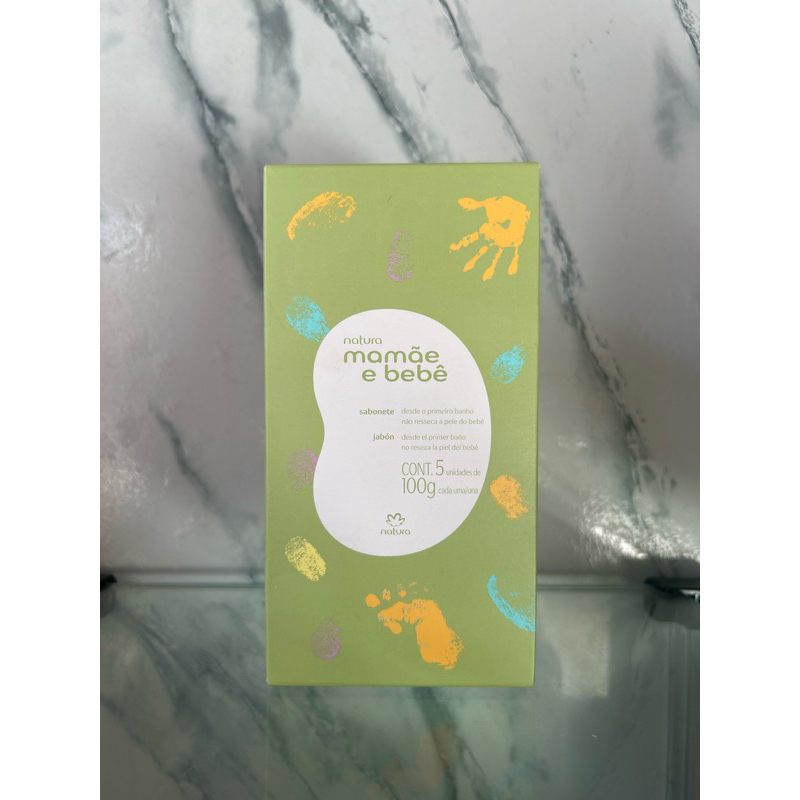 Caixa de Sabonetes Mamãe e bebê Natura caixa com 5 unidades de 100g cada -  Limpeza Delicada, Fórmula Vegetal.