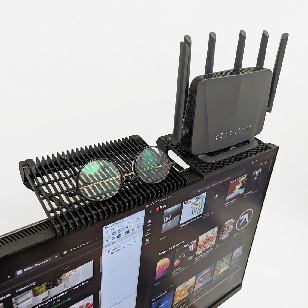 Suporte ajustavel para Monitor/Tv Universal Varias Cores para decorações/modem/controle