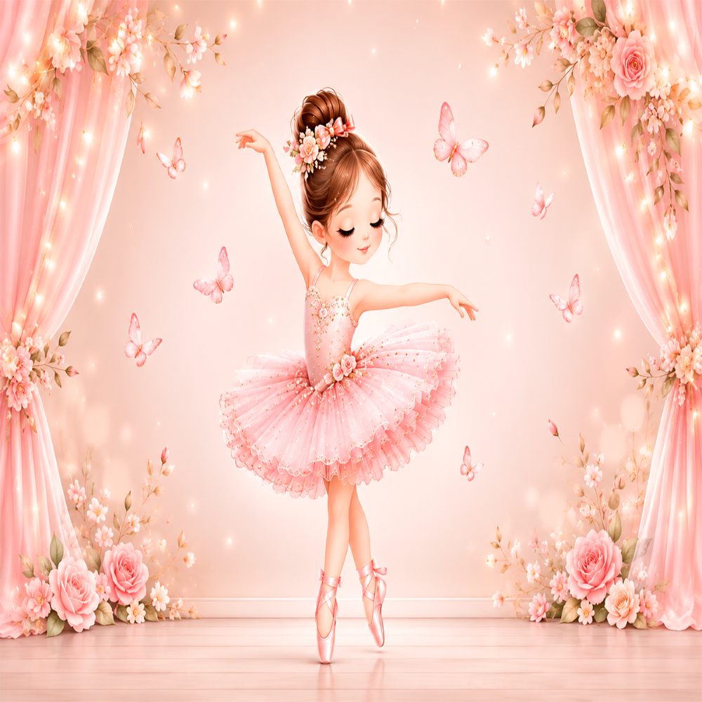 Painel retangular Tecido Sublimado Bailarina