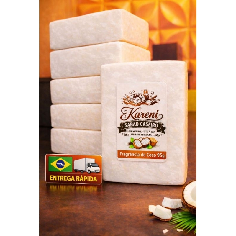 Sabão De Coco, Caseiro kits - 5,10,20x95g