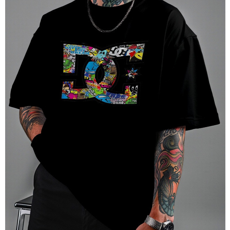 Camiseta Camisa Basica Masculina DC 100% Algodão 30.1 Academia Unissex T-shirt envio rapido