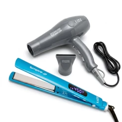 Kit Profissional com Secador Storm Titanium (Até 2400W) + Prancha Empire Bivolt 230°C (450°F) Lizz Pro